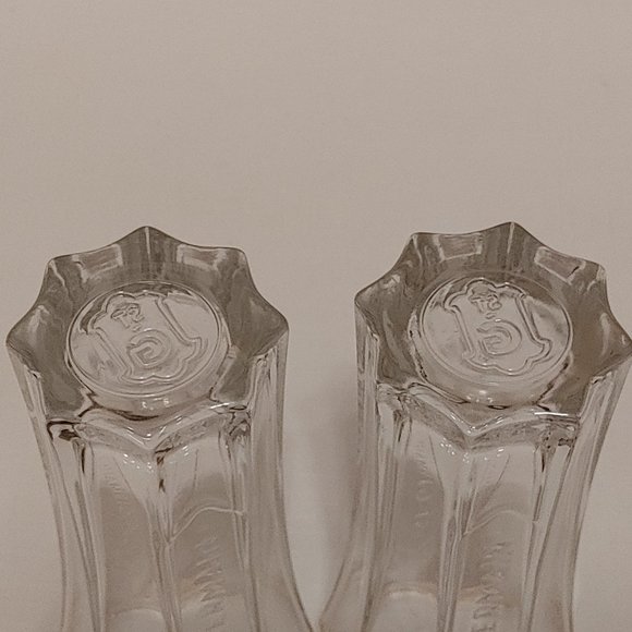 St Germain Cocktail Carafes Le MINI Mixer Glass Single Serve Gold Rim PAIR - Picture 4 of 7